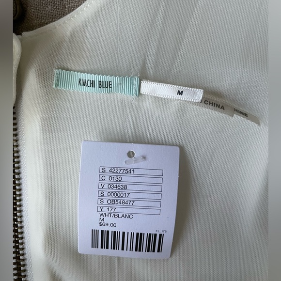 ✨NWT✨Urban Outfitters Kimchi Blue Heart Of The Ocean Sweetheart Mini Dress White - Picture 6 of 6